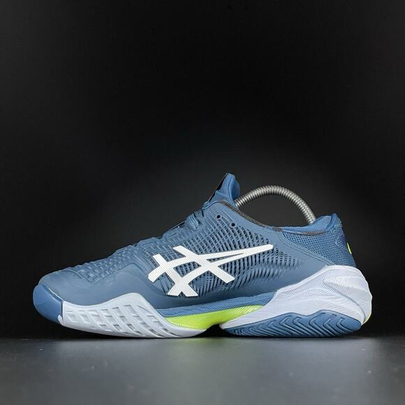 Mens 6.5 Women’s 8 Asics Court FF 3 AC Mako Novak Blue Tennis Sneakers Athletic - Picture 7 of 9
